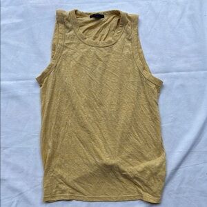 J Crew Yellow Sleeveless Open Back with Tie Women's Top